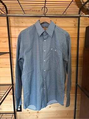 Wrangler Patterned Long-Sleeve Button-Down Shirt